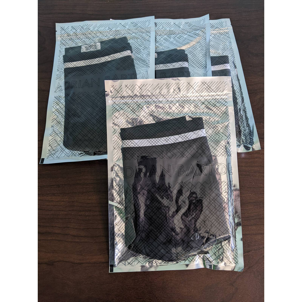 NEW 4x Adrian Bartol Men's Athletic Boxer Briefs - Black - Small